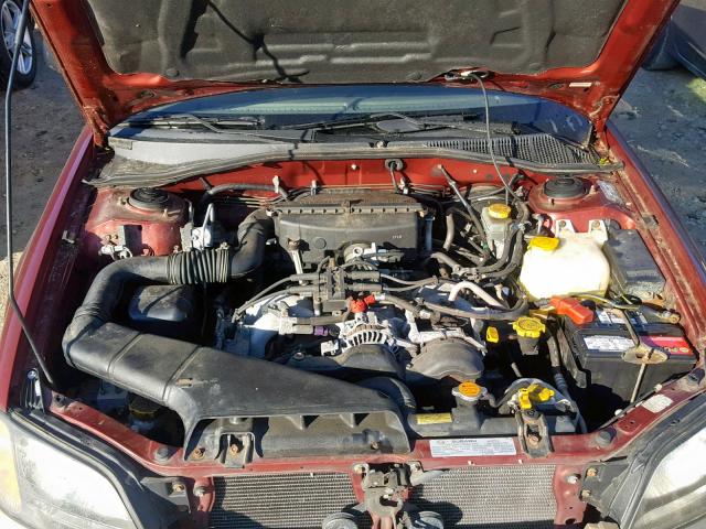 4S3BH665127638243 - 2002 SUBARU LEGACY OUT RED photo 7