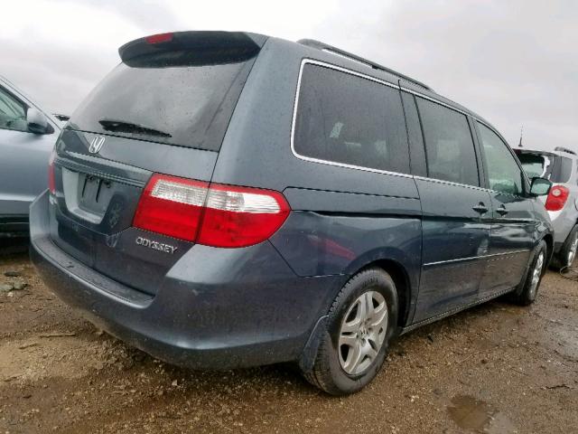 5FNRL38495B419920 - 2005 HONDA ODYSSEY EX BLUE photo 4