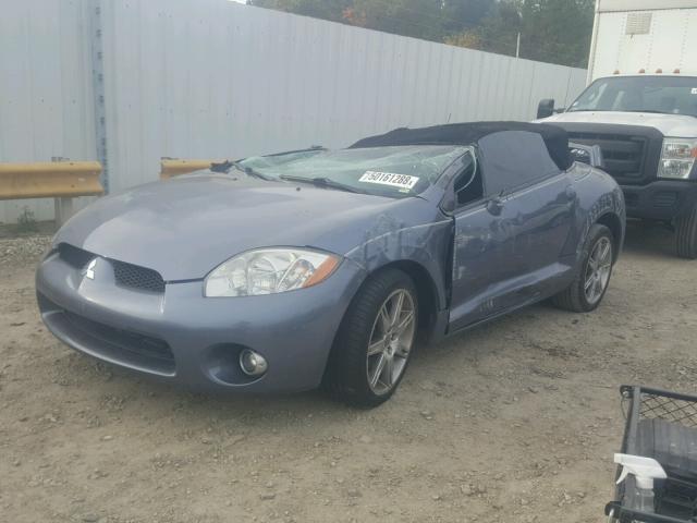 4A3AL35TX8E009381 - 2008 MITSUBISHI ECLIPSE SP BLUE photo 2