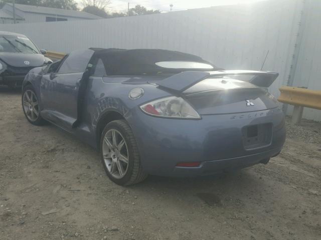 4A3AL35TX8E009381 - 2008 MITSUBISHI ECLIPSE SP BLUE photo 3