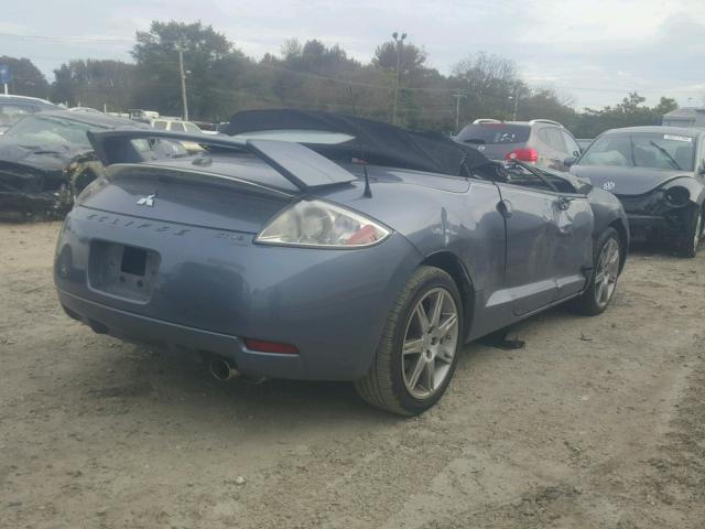 4A3AL35TX8E009381 - 2008 MITSUBISHI ECLIPSE SP BLUE photo 4