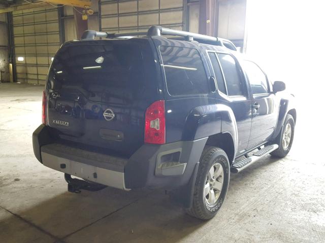 5N1AN08U69C500703 - 2009 NISSAN XTERRA BLUE photo 4