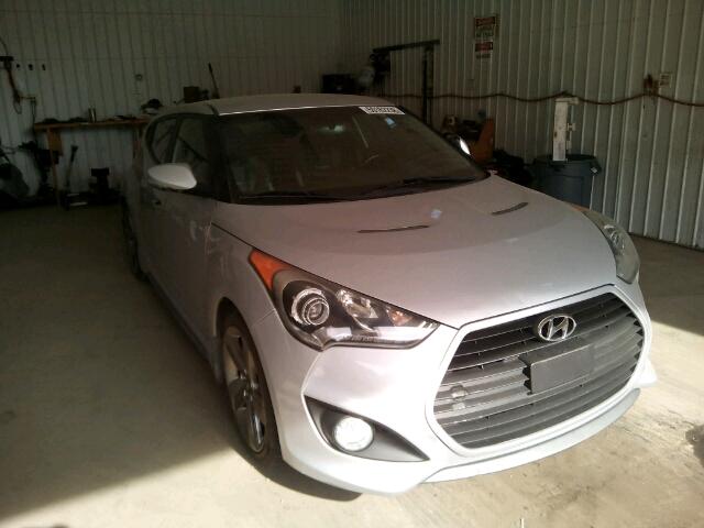 KMHTC6AE8DU163488 - 2013 HYUNDAI VELOSTER T SILVER photo 1