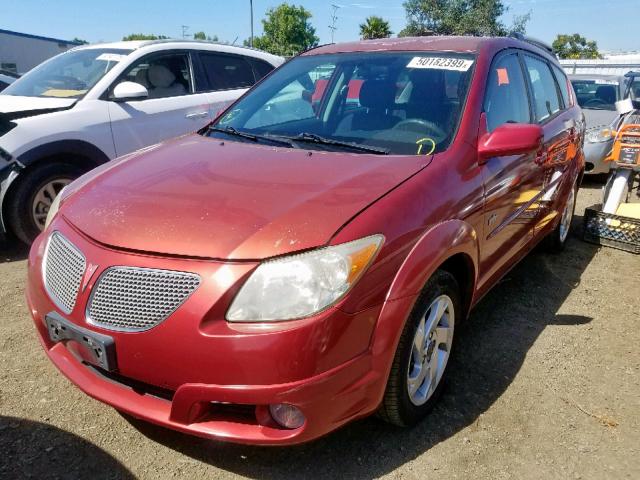 5Y2SL638X5Z434630 - 2005 PONTIAC VIBE RED photo 2