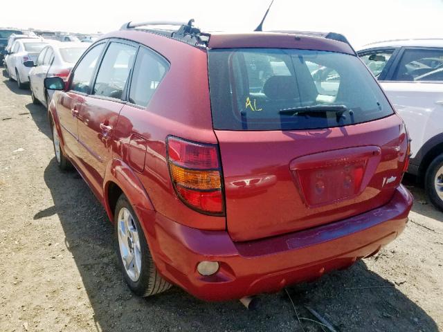 5Y2SL638X5Z434630 - 2005 PONTIAC VIBE RED photo 3