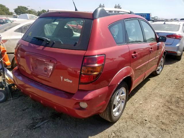 5Y2SL638X5Z434630 - 2005 PONTIAC VIBE RED photo 4