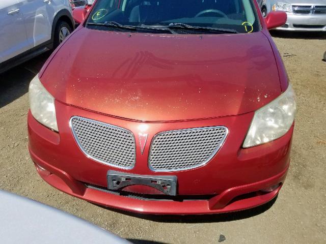 5Y2SL638X5Z434630 - 2005 PONTIAC VIBE RED photo 9