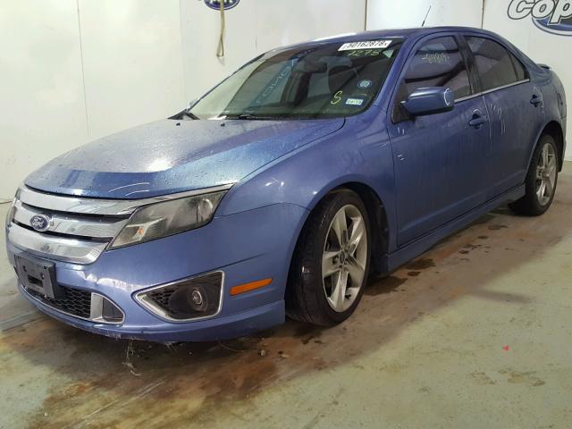 3FAHP0KC6AR277278 - 2010 FORD FUSION SPO BLUE photo 2