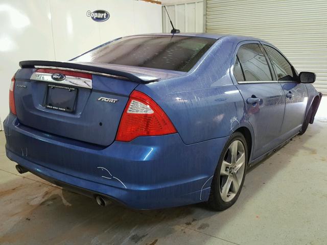 3FAHP0KC6AR277278 - 2010 FORD FUSION SPO BLUE photo 4