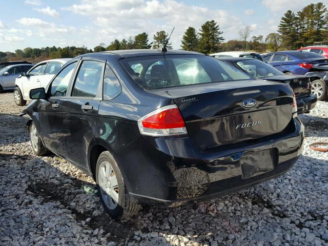 1FAHP34N68W137089 - 2008 FORD FOCUS S/SE BLACK photo 3