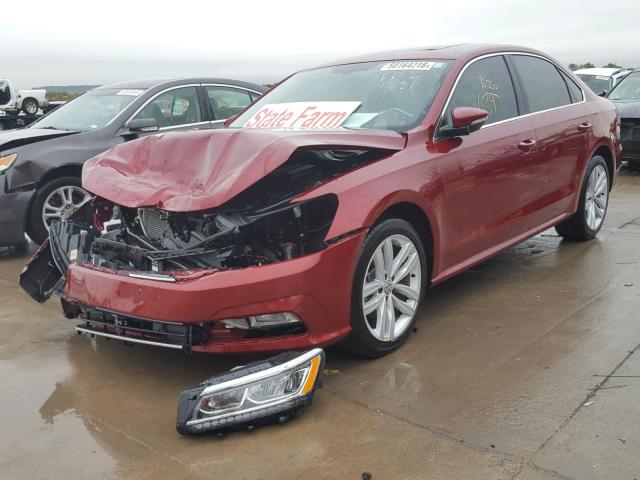 1VWBA7A3XJC000382 - 2018 VOLKSWAGEN PASSAT SE RED photo 2