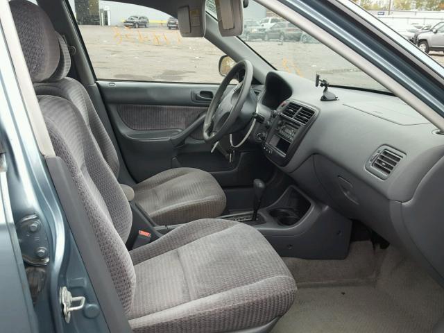 2HGEJ6614YH557511 - 2000 HONDA CIVIC BASE GREEN photo 5