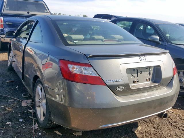 2HGFG12876H517445 - 2006 HONDA CIVIC EX GRAY photo 3