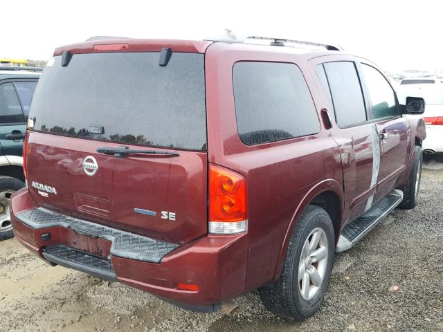 5N1BA0ND7AN604632 - 2010 NISSAN ARMADA SE BURGUNDY photo 4