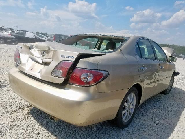 JTHBF30G030113259 - 2003 LEXUS ES 300 GOLD photo 4