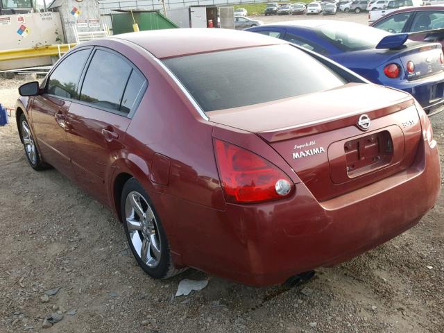 1N4BA41E56C855281 - 2006 NISSAN MAXIMA SE RED photo 3