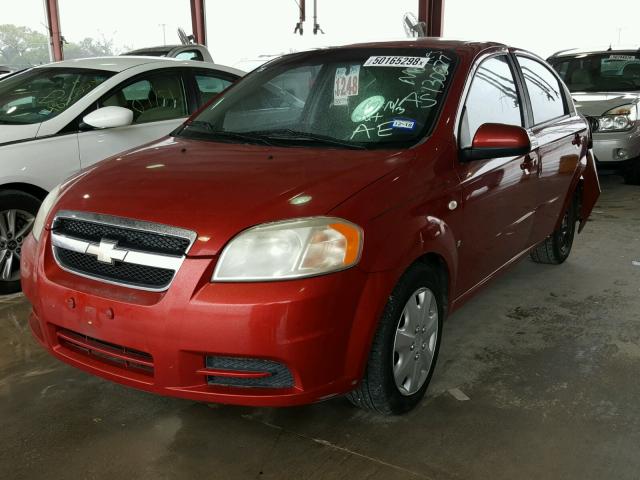 KL1TD56697B152410 - 2007 CHEVROLET AVEO BASE Tünd qırmızı foto 2