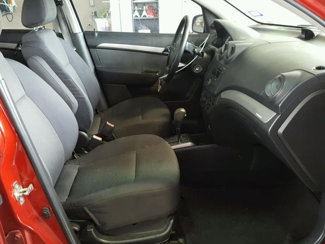 KL1TD56697B152410 - 2007 CHEVROLET AVEO BASE Tünd qırmızı foto 5