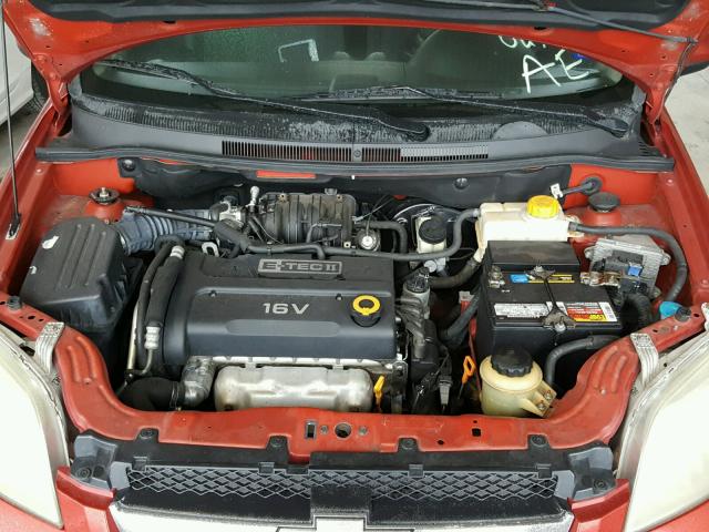 KL1TD56697B152410 - 2007 CHEVROLET AVEO BASE Tünd qırmızı foto 7