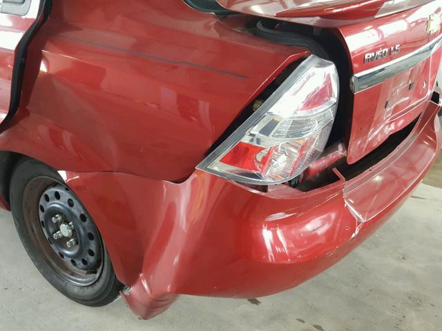 KL1TD56697B152410 - 2007 CHEVROLET AVEO BASE Tünd qırmızı foto 9