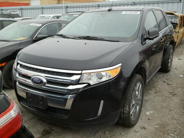 2FMDK4KC2DBA53700 - 2013 FORD EDGE LIMIT BLACK photo 2