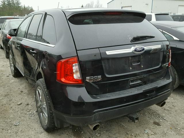 2FMDK4KC2DBA53700 - 2013 FORD EDGE LIMIT BLACK photo 3