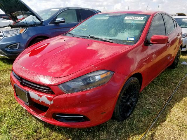 1C3CDFBB4ED819858 - 2014 DODGE DART SXT RED photo 2