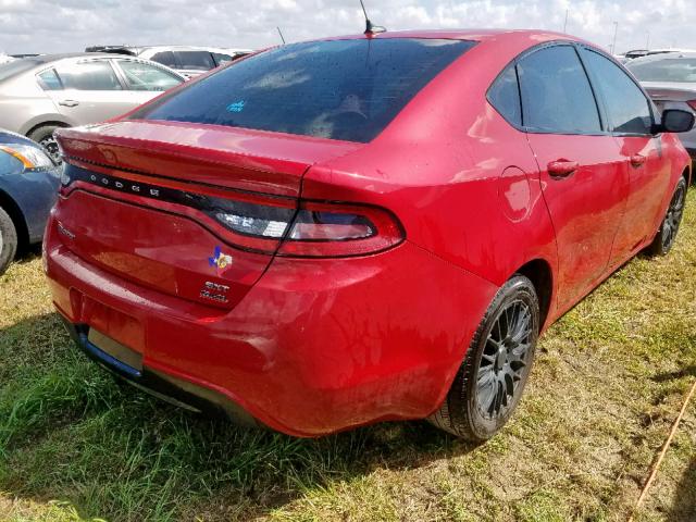 1C3CDFBB4ED819858 - 2014 DODGE DART SXT RED photo 4