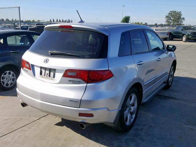 5J8TB18207A000671 - 2007 ACURA RDX SILVER photo 4