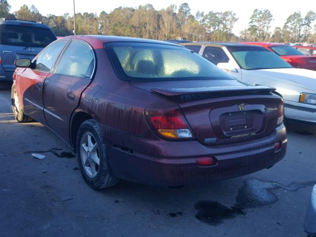 1G3GR64H314128444 - 2001 OLDSMOBILE AURORA BURGUNDY photo 3