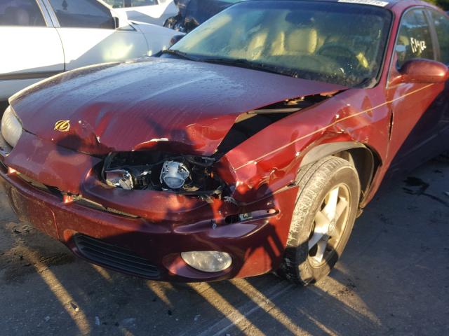 1G3GR64H314128444 - 2001 OLDSMOBILE AURORA BURGUNDY photo 9