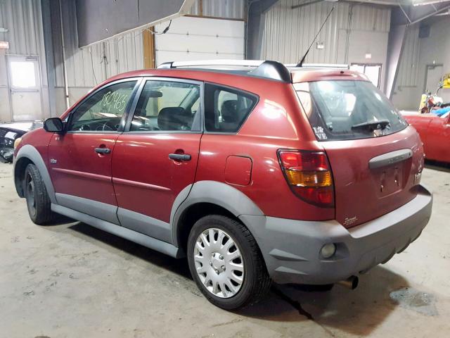 5Y2SL63865Z459587 - 2005 PONTIAC VIBE MAROON photo 3