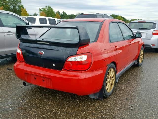 JF1GD29604H518578 - 2004 SUBARU IMPREZA WR RED photo 4