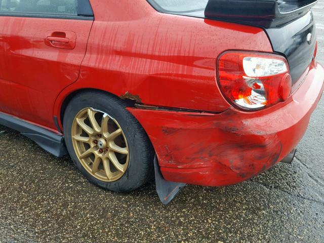 JF1GD29604H518578 - 2004 SUBARU IMPREZA WR RED photo 9