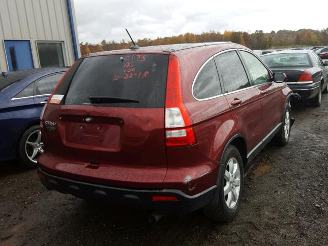 JHLRE487X7C112740 - 2007 HONDA CR-V EXL BURGUNDY photo 4