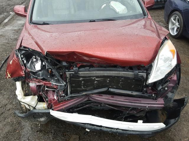 JHLRE487X7C112740 - 2007 HONDA CR-V EXL BURGUNDY photo 7