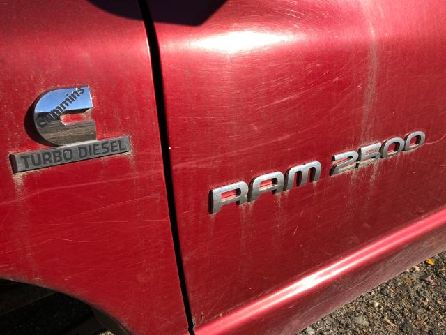 3D7KS26C16G170989 - 2006 DODGE RAM 2500 S BURGUNDY photo 10