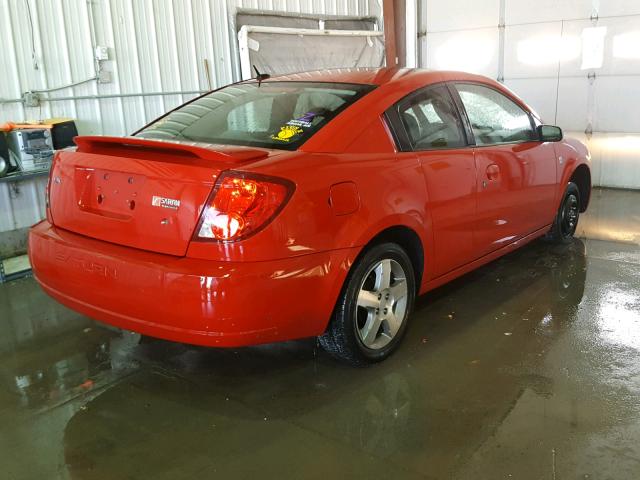 1G8AW15F67Z125039 - 2007 SATURN ION LEVEL RED photo 4
