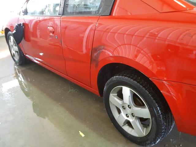 1G8AW15F67Z125039 - 2007 SATURN ION LEVEL RED photo 9