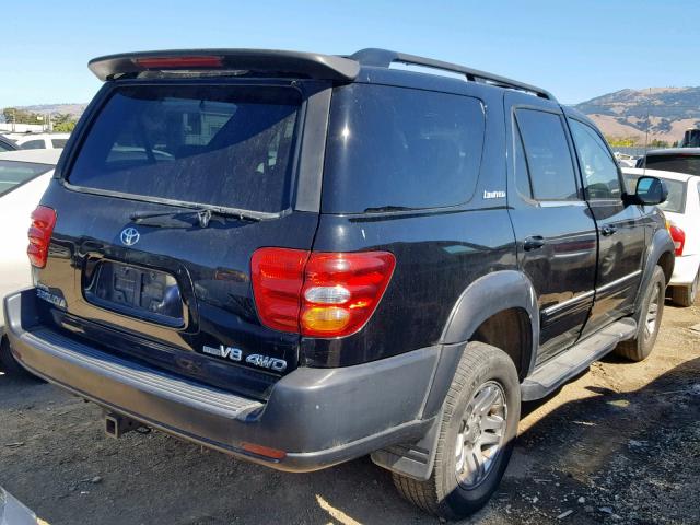 5TDBT48AX3S140918 - 2003 TOYOTA SEQUOIA LI BLACK photo 4