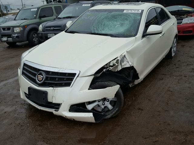 1G6AG5RX3D0174814 - 2013 CADILLAC ATS WHITE photo 2