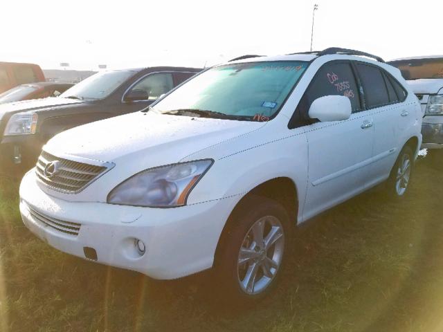 JTJGW31U582850302 - 2008 LEXUS RX 400H WHITE photo 2