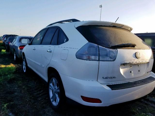 JTJGW31U582850302 - 2008 LEXUS RX 400H WHITE photo 3