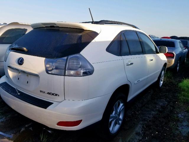 JTJGW31U582850302 - 2008 LEXUS RX 400H WHITE photo 4