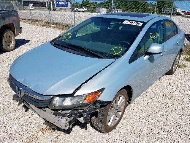 19XFB2F8XCE001682 - 2012 HONDA CIVIC EX BLUE photo 2