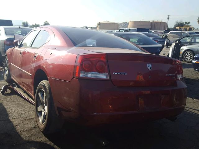 2B3CA3CV9AH221985 - 2010 DODGE CHARGER SX RED photo 3