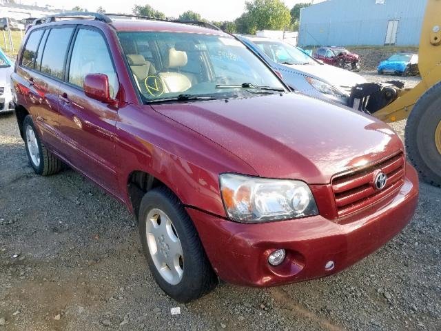 JTEEP21A770212355 - 2007 TOYOTA HIGHLANDER RED photo 1