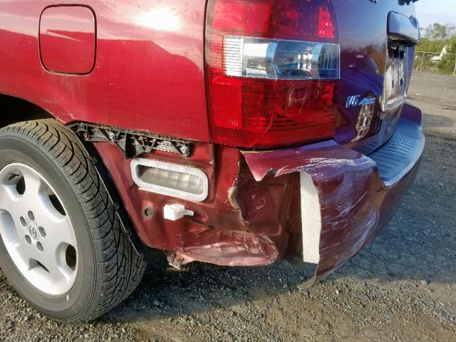 JTEEP21A770212355 - 2007 TOYOTA HIGHLANDER RED photo 9