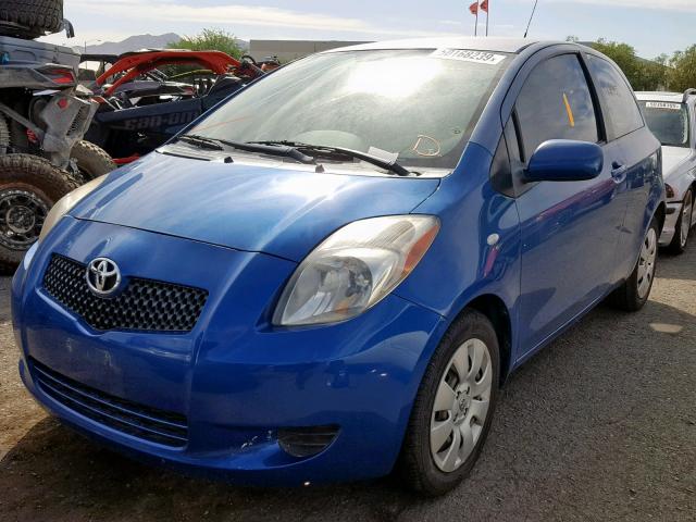 JTDJT923975048245 - 2007 TOYOTA YARIS BLUE photo 2