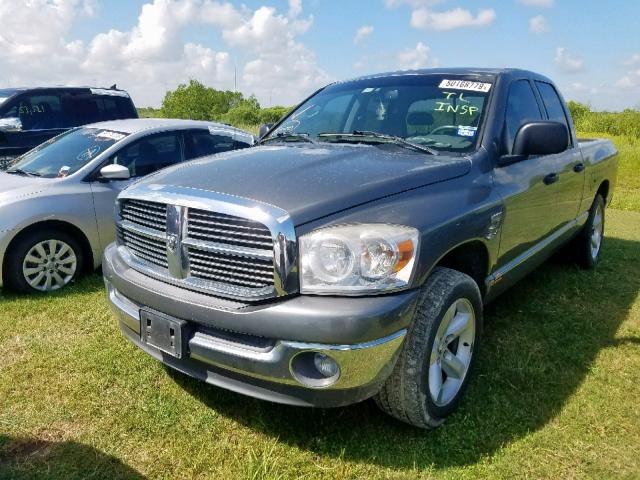 1D7HA18267S225345 - 2007 DODGE RAM 1500 S GRAY photo 2